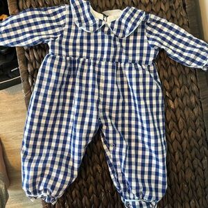 Blue Checkered Kids Bodysuit